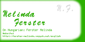 melinda ferster business card